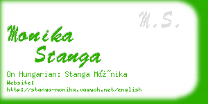 monika stanga business card